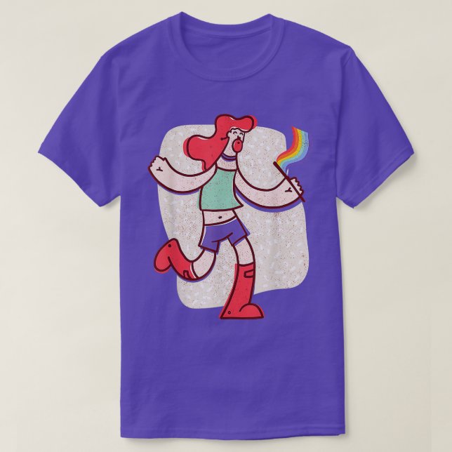 Camiseta Orgulho LGBT de Gay Redhead (Frente do Design)