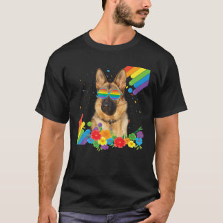 Camiseta Orgulho LGBT de German shepherd de Cão Gay com Org