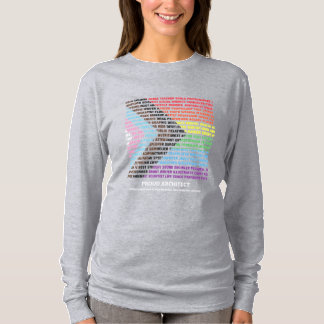 Camiseta Orgulho LGBT Diversidade Nuvem de Palavras Arco-ír