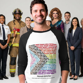 Camiseta Orgulho LGBT Diversidade Nuvem de Palavras Raglan