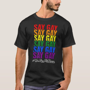 Camiseta Orgulho LGBT Diz Gay Arco-Íris Diz Trans Orgulhoso
