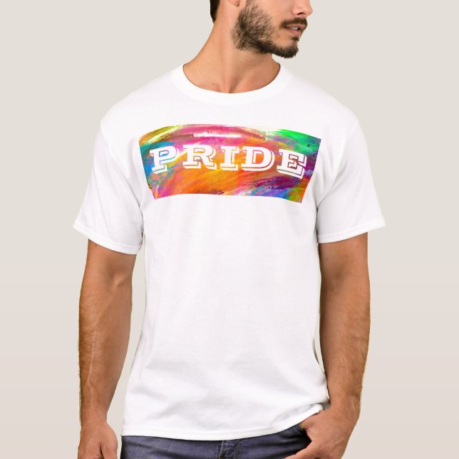 Camiseta Orgulho LGBT do Arco-Íris PixDezines (Frente)