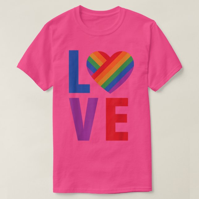 Camiseta Orgulho LGBT do Coração  (Frente do Design)