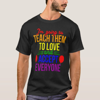 Camiseta Orgulho Lgbt Ensine Amor Aceite Todos Professor Ch
