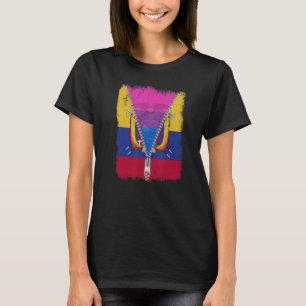 Camiseta Orgulho Lgbt Equador Bissexual Zip Equador