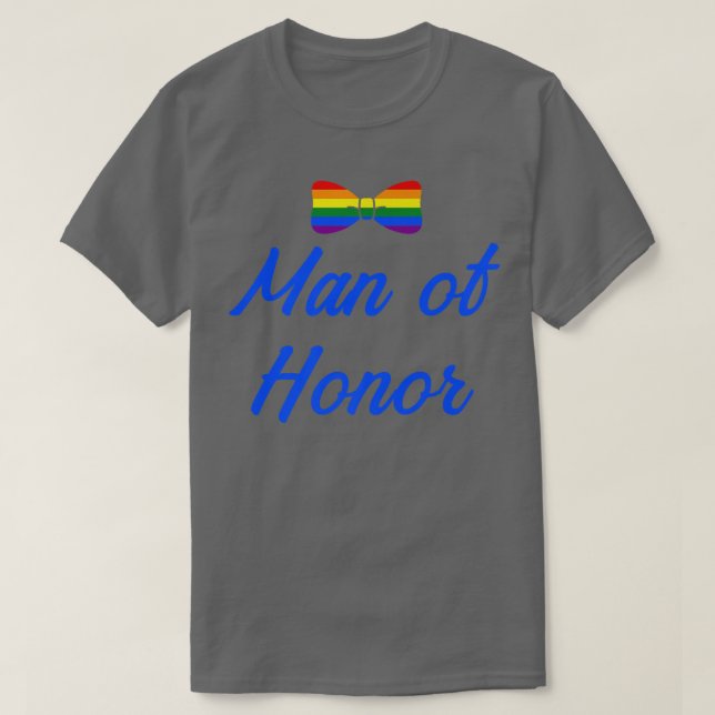 Camiseta Orgulho Lgbt Festa de Despedida Gay Homem de Honra (Frente do Design)