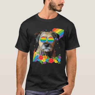 Camiseta Orgulho LGBT Gay Fronteira LGBT Terrier Orgulho de