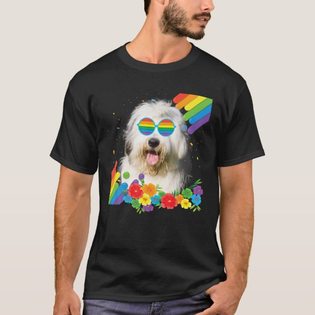 Camiseta Orgulho LGBT Gay Inglês Antigo Orgulho de Cão-Ovin (Frente)