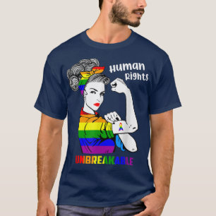 Camiseta Orgulho Lgbt Inviolável dos Direitos Humanos Mês 2