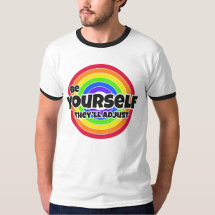 Camiseta Orgulho LGBT Lésbica gay - Seja você mesmo, eles v