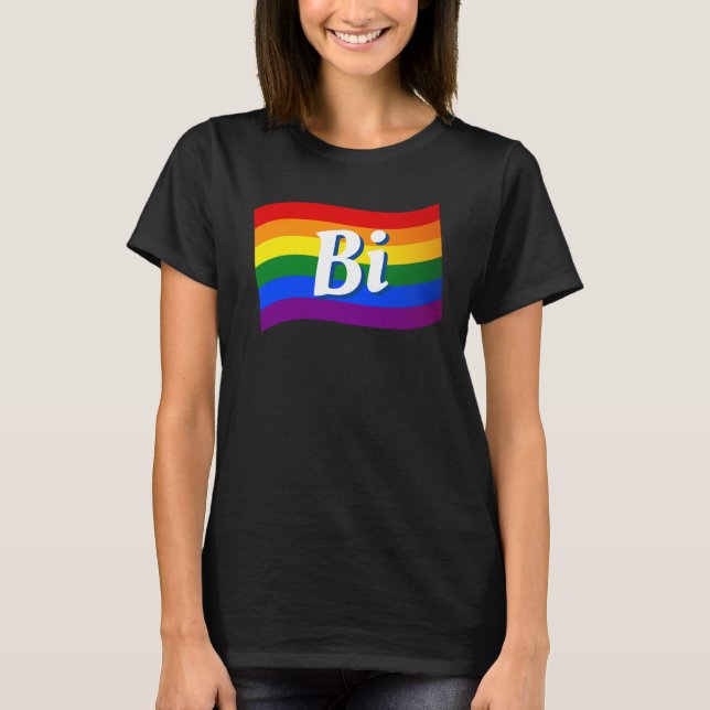 Camiseta Orgulho LGBT LGBT do Orgulho Bissexual do Arco-Íri (Frente)