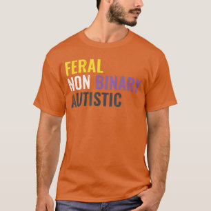 Camiseta Orgulho LGBT LGBTQ Autista Não Binário Feral