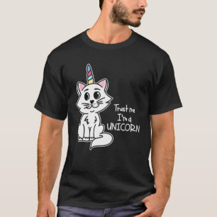 Camiseta Orgulho LGBT Meowgical Confie em mim. Sou um Unicó