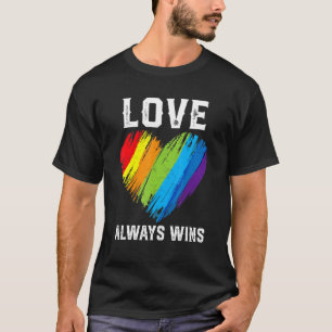 Camiseta Orgulho Lgbt Mês Curto Arco-Íris O Amor vence