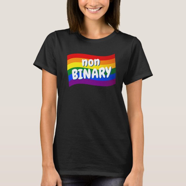 Camiseta Orgulho LGBT não binário LGBT LGBT não binário Sin (Frente)