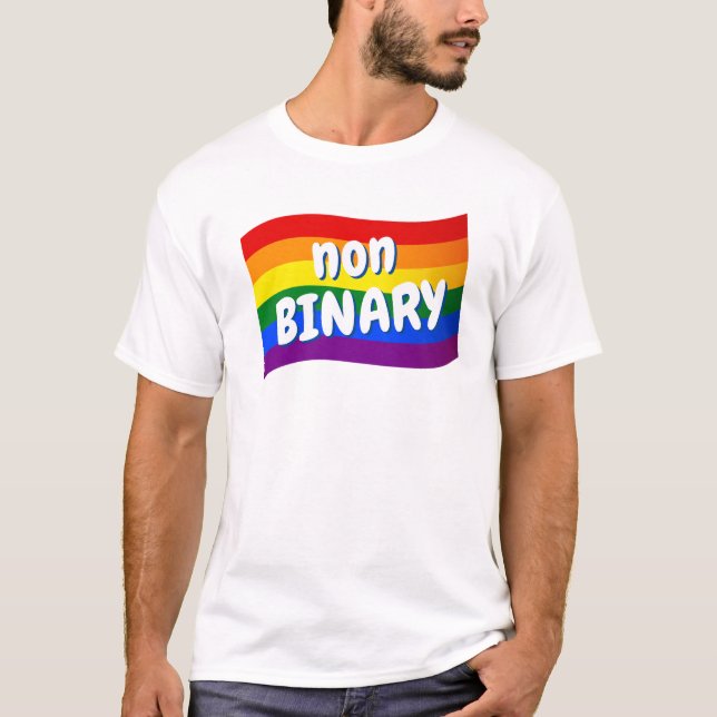 Camiseta Orgulho LGBT não binário LGBT LGBT não binário Sin (Frente)