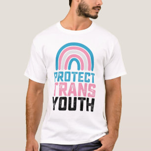 Camiseta Orgulho LGBT Proteja Jovens Trans Transgênero Cria