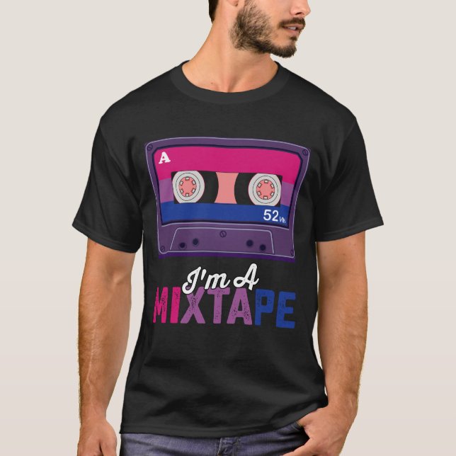 Camiseta Orgulho LGBT Sou Um Cassete Mista Bi (Frente)