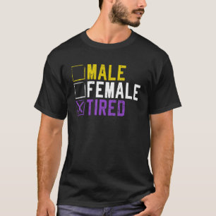Camiseta Orgulho Lgbt Transexual Asexual Cansado Não Binári