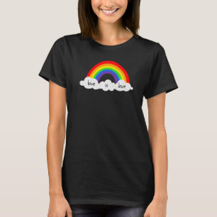 Camiseta Orgulho Lgbtq Ama Desfile Gráfico Rainow Marcha