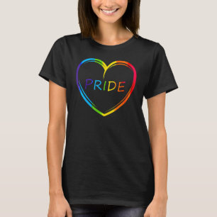 Camiseta Orgulho Lgbtq Coração Corajoso Coração Corpo Arco-