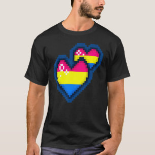 Camiseta Orgulho Lgbtq Cuto Cardíaco Pansexual Mês 1