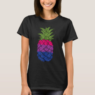 Camiseta Orgulho LGBTQ do Abacaxi do Ananás Bissexual