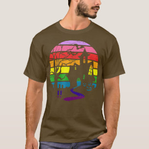 Camiseta Orgulho LGBTQ do Halloween Haunted House 9Bares de