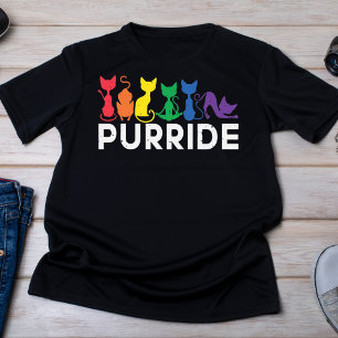 Camiseta Orgulho LGBTQ do Rainbow Cats Purride