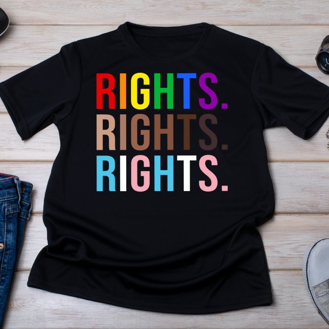 Camiseta Orgulho LGBTQ dos Direitos de Igualdade Colorida (Criador carregado)