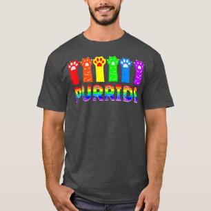Camiseta Orgulho LGBTQ Gato Pegada Orgulho LGBT 