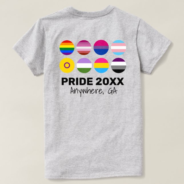 Camiseta Orgulho LGBTQ+ (Imagem Traseira para Cores Leves ) (Verso do Design)