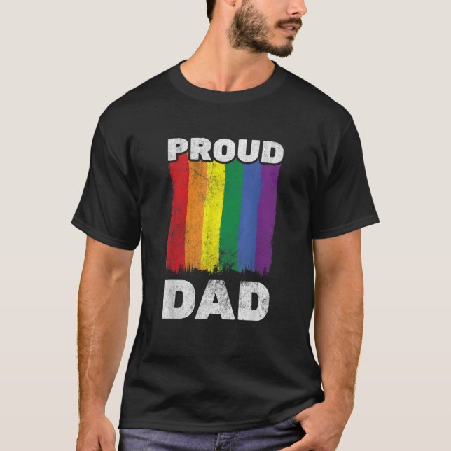 Camiseta Orgulho LGBTQ LGBT LGBT LGBT Pai (Frente)