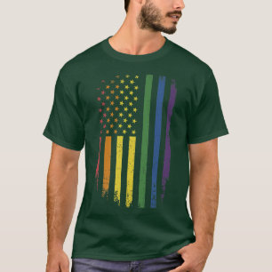 Camiseta Orgulho LGBTQ+ mês do arco-íris americano american