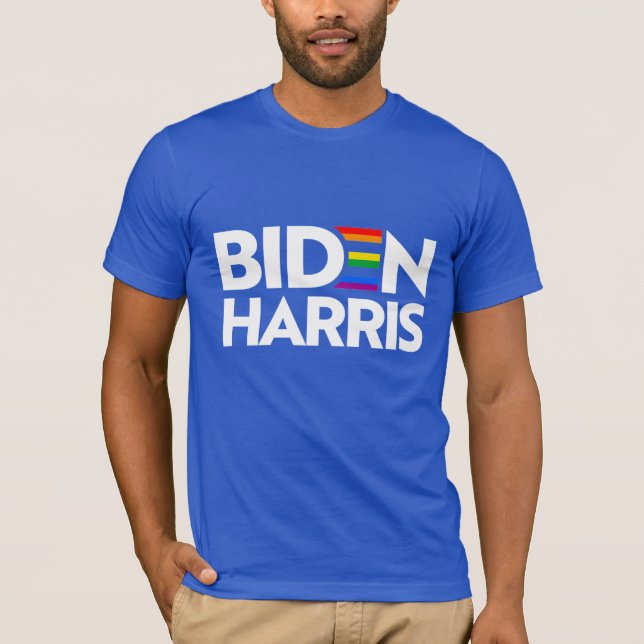 Camiseta Orgulho LGBTQ para Biden Harris (Frente)