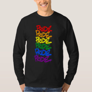 Camiseta Orgulho Lgbtq Sinalizador Grafite de Arte