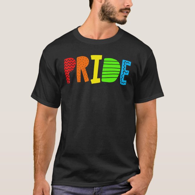 Camiseta Orgulho LGBTQIA Arco-Íris Divertido Homens LGBT Mu (Frente)