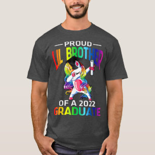 Camiseta Orgulho Lil Irmão De Um Formando Unicorn Dabbi De