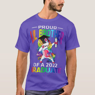 Camiseta Orgulho Lil Irmão De Um Formando Unicorn Dabbi De 