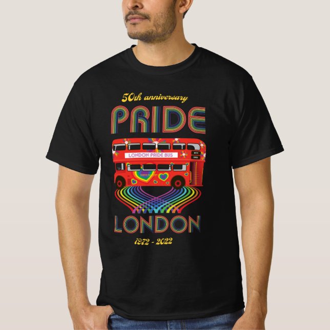Camiseta Orgulho Londres 50 anos T-Shirt (Frente)