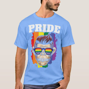 Camiseta Orgulho Macaco Gay Arco-Íris Sinalizador Gay LGBTQ