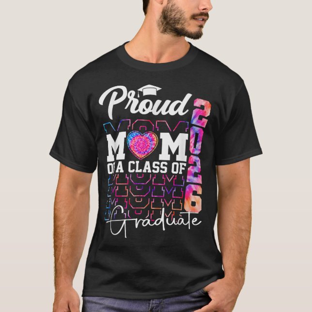 Camiseta Orgulho Mãe Classe de Formando 2026 Mais velho 202 (Frente)