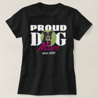 Camiseta Orgulho Mãe de Cachorro - Ano Personalizado e Foto