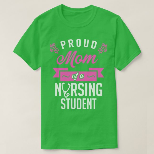 Camiseta Orgulho Mãe de Estudante Enfermeiro 2 (Frente do Design)