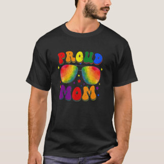 Camiseta Orgulho Mãe Mãe LGBT Orgulho Bandeira Diz Orgulho 
