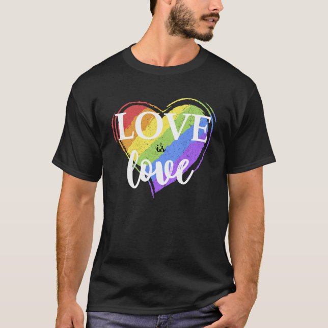 Camiseta Orgulho Marcha Legal Rainbow LGBT O amor pela igua (Frente)