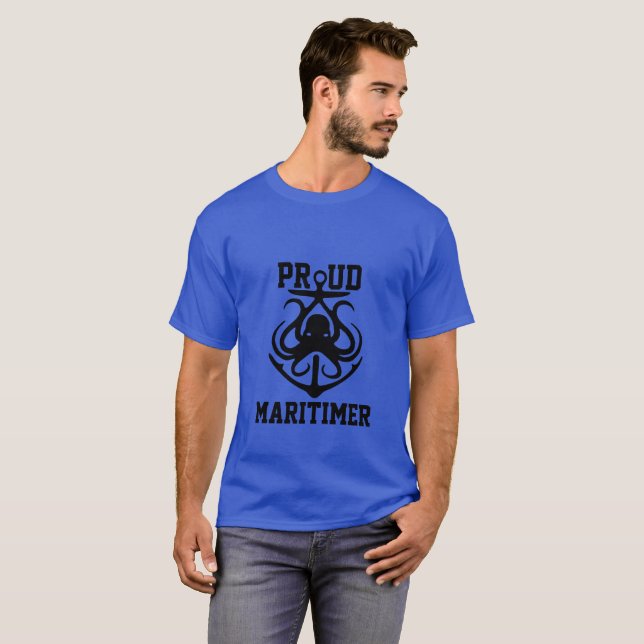 Camiseta Orgulho Maritimer Âncora de polvo Lighthouse rota  (Frente Completa)