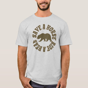 Camiseta Orgulho Másculo Gay Urso Cavalgue Um Urso