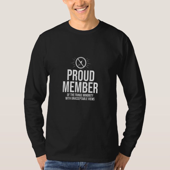 Camiseta Orgulho Membro Da Minoria Da Margem Sem Mandato (Frente)