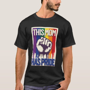 Camiseta Orgulho Mês Esta Mãe Tem Orgulho Lgbtq Pai Rainbo